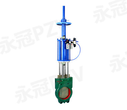 Manual pneumatic slurry valve
