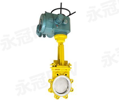 Electric fluorine-lined knife gate valve PZV943F