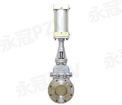 Pneumatic stainless steel dark rod knife gate valve DMZ673W