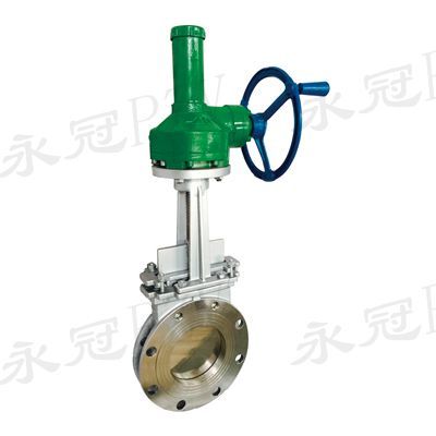 Manual bevel gear stainless steel knife gate valve PZ573W1