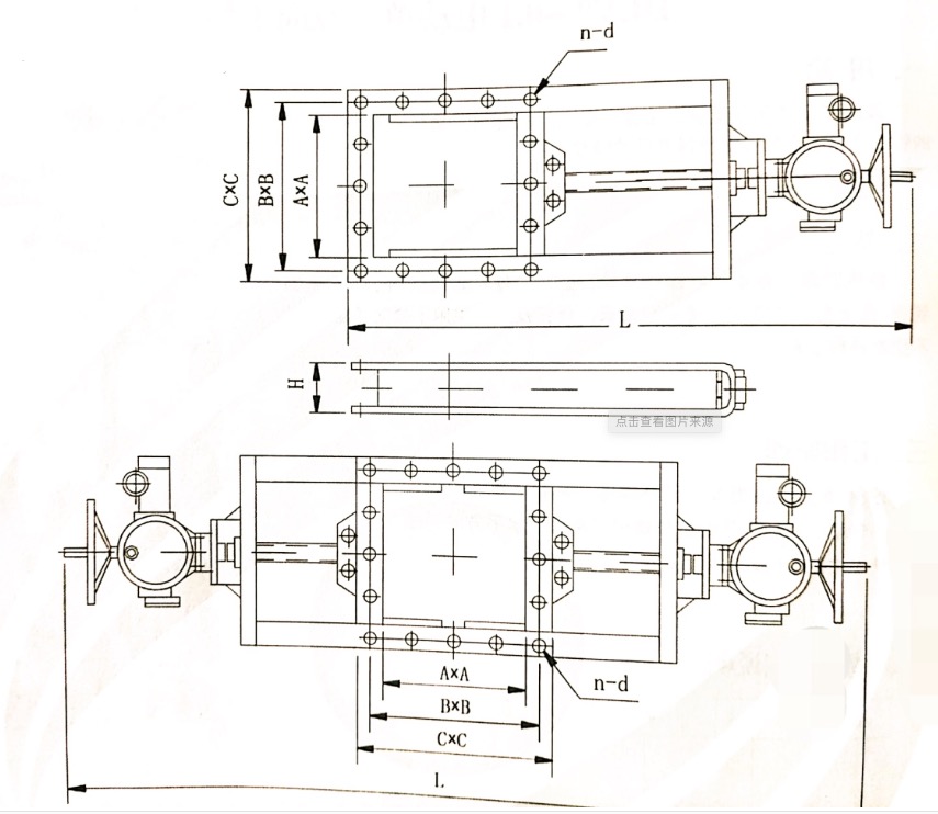 插板閥安裝示意圖